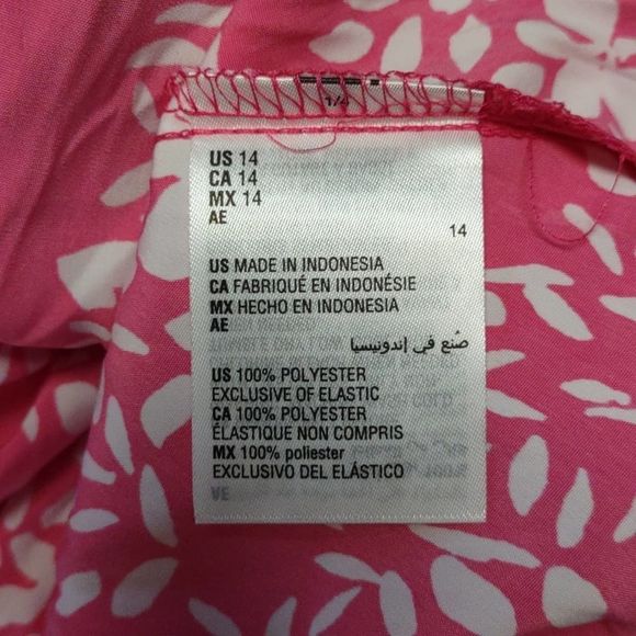 Charter Club Belted Floral Print Shirt Dress Preppy Pink 14 - Picture 9 of 9